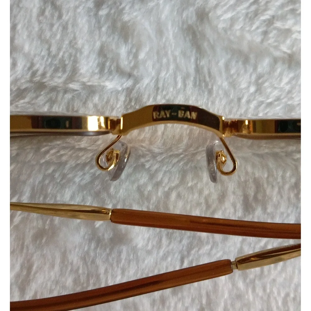 Ray-Ban RB6520 2500 Gold Metal Eyeglass Frames 53-20-145 w/ Case & Cloth